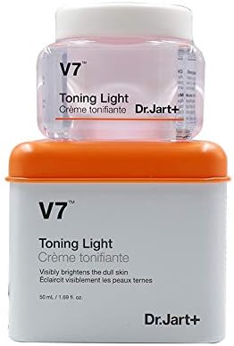 V7 גוון אור הכל בחיטוב אחד, זוהר אנטי -קנקן לחות לחות קרם פנים נכון - גוון בעליל במעלה העור העמום, 50 מל