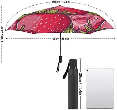 תות אוטומטי מטרייה נייד מתקפל מטרייה נגד אולטרה סגול עמיד למים ואטום רוח נסיעות מטריות אוטומטי פתוח / סגור