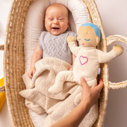 Sky Lulla - בובת לולה מאת רורו - מוענק עזרה לשינה לתינוקות וסיוע - 12 שעות פעימות לב טבעיות ונשימה מכונת צליל - רחיצה -