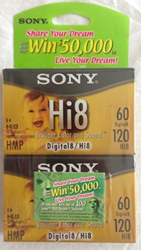 Sony Hi8 p6-120hmpl צבע מבריק ומטאל חלקיק מתכת דיגיטלי 8 / היי 8 - קלטת יחידה