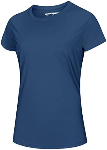 חולצת טריקו עם שרוול קצר של Magcomsen לנשים מהירות UPF 50+ אימון אתלטי אימון יוגה יוגה טיי ביצועים חולצות