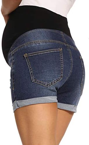 מכנסי ג 'ינס קצרים לנשים קיץ מותניים גבוהים במצוקה מכפלת אזוקה ג 'ינס ג' ינס מזדמן קצר