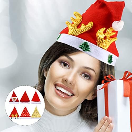 סוימיס 6 יחידות חג המולד כובע פסטיבל קישוטי קטיפה חג המולד למבוגרים כובע חג המולד דקור