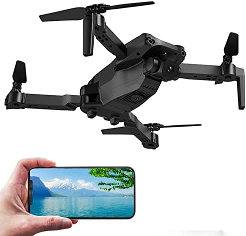מלטים עם מצלמה למבוגרים 4K, S172 WiFi FPV עם 4K HD גובה מצלמה כפול גובה החזק מצב מתקפל מסלול RC טיסה Drone Quadcopter