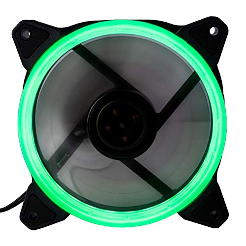 טבעת הילה ירוקה של CUK 6-חבילות 120 ממ LED LED צבע תוסס מארז מחשב למקררים ורדיאטורים מעבד-זרימת אוויר גבוהה 45 CFM וכריות