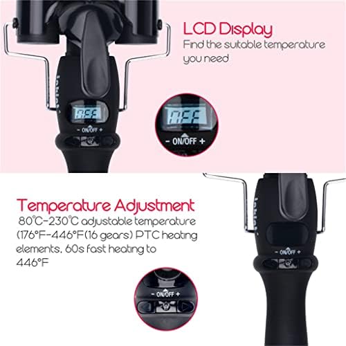 ZLXDP 19-25 ממ 3 חבית שיער תלתל ברזל שרביט LCD דיגיטלי חימום מהיר קרמיקה קרמיקה תלתל גליל וובר עמוק ספלט שיער שיער