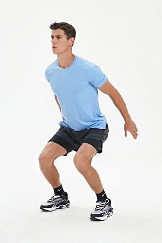 גברים של פעיל מהיר יבש צוות צוואר חולצות / ספורט ריצת כושר אימון קצר שרוול טי חולצות בתפזורת