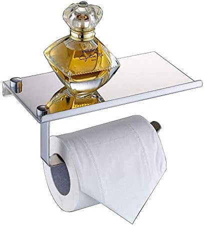 מחזיק רקמות נייר חדר אמבטיה מחזיק נייר חדר אמבטיה עם מדף אחסון טלפונים ניידים