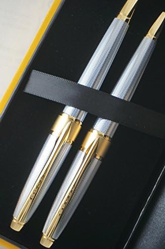 מהדורה מוגבלת צולבת בגימורי סדקית אלגנטיים אפוגי גזרת יהלום מנהלים מדליית זהב אלגנטית 23 קראט בחירה עם עט רולרבול דיו ג