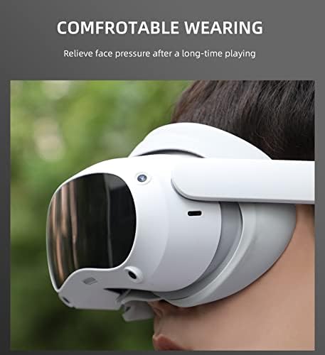 כיסוי ממשק סיליקון VR עבור PICO 4 אוזניות VR כיסוי פנים אנטי דליפות VR משטח סיליקון אנטי דליפות שרוול חסימת אור