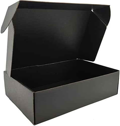 קופסאות משלוח שחורות למוז לעסקים קטנים מארז של קופסאות מיילר גלי קרטון בגודל 20-12 על 9 על 4 אינץ ' למשלוח מתנות מלאכת אריזה