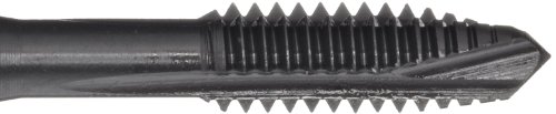 Dormer EP21 מכונת פלדה אבקתית-מתכת ברזל נקודת ספירלה הברגה, גימור תחמוצת שחורה, עגול עם שוק קצה מרובע, פלאק