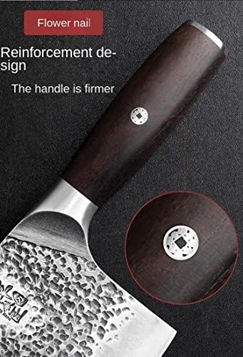 נוצרים סכין קליבר, קליבר בשר, 7.7 אינץ 'סכיני מטבח מזויפים יד סכינים חריפות חריפות סכין קשיחות גבוה