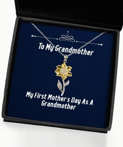 מתנות סבתות מבריקות, יום האם הראשון שלי כסבתא, סבתא שרשרת תליון חמניות מנכדתה