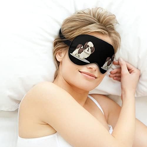 מסכת שינה של שינה כלבים מסכת עיניים ניידת רכה עם כיסוי עיניים עם רצועה מתכווננת לגברים נשים
