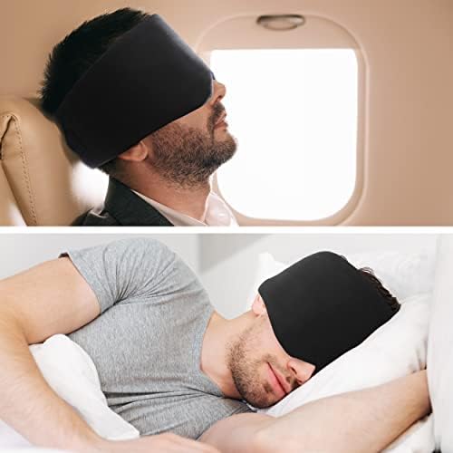 מסכת שינה של Freshme Blackout - מסכת שינה כותנה בעבודת יד לנשים מסיכת עיניים לגברים לשינה שחור עין רכה לשינה