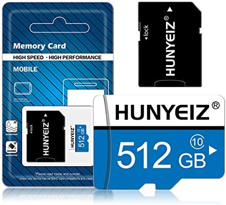 כרטיס זיכרון של 512 ג ' יגה-בייט מיקרו במהירות גבוהה כרטיס זיכרון מסוג 10 לסמארטפונים, מצלמות פעולה, טאבלטים ומזלט