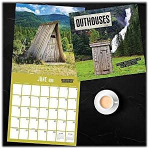 הוצאת TF - 2022 Outhouses לוח שנה קיר - מארגן בית ומשרדים - רשת חודשית גדולה לתכנון ולוחות זמנים - 4 חודשים בונוס