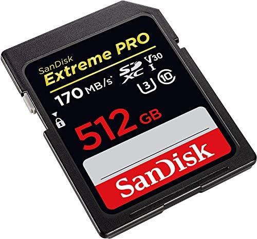 כרטיס זיכרון של סנדיסק אקסטרם פרו 512 ג ' יגה-בייט עובד עם קנון אוס אר 3, אוס אר 5, אוס אר 6 מצלמה ללא מראה חבילה 10