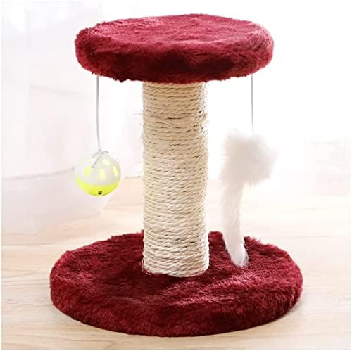 חתול גרוד עם מיטת טבע שטיח סיסל חבל שריטה הודעה עם רך קטיפה פלטפורמה למעלה, אינטראקטיבי כדור צעצועי קטיפה עכבר עבור