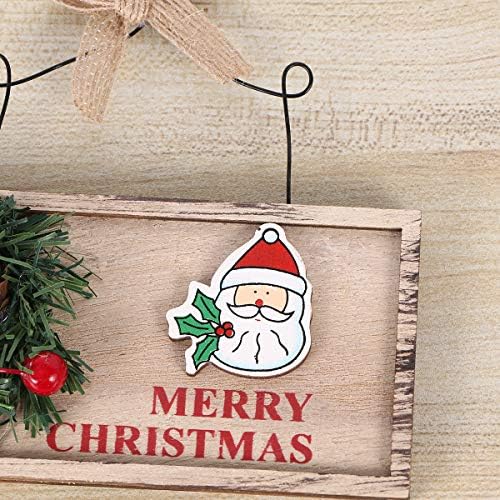 Valiclud חג המולד עץ צבוע מכתב צורה מרובע בית תלוי בית מקורה קישוט עץ חג המולד קישוט תליון
