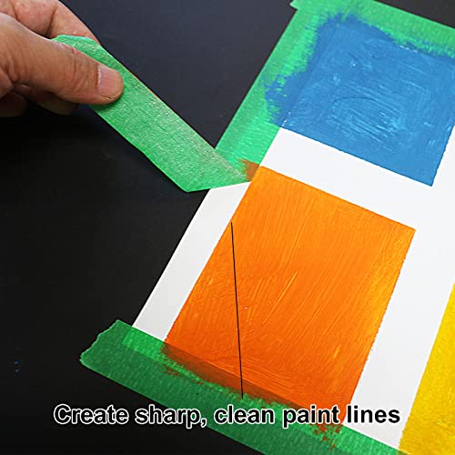 חבילת בומיי קלטת ציירים ירוקים 0.94 אינץ ' על 55 מטר ציירים ירוקים מיסוך קלטת בתפזורת, מייצרת קווים חדים / קלטת גימור