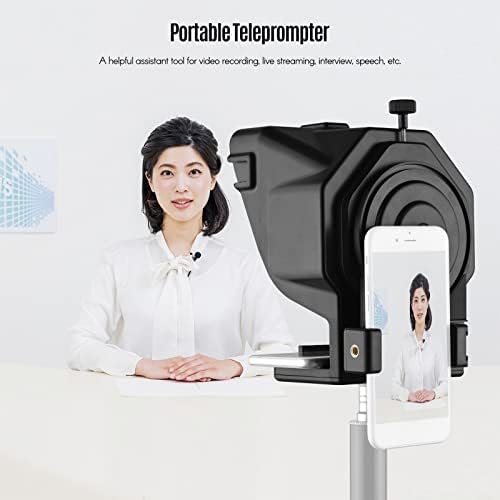 טלפרומפטר מקצועי של Xuesha נייד לצילומי ראיון וידאו זורם סמארטפון חי סמארטפון DSLR עם שלט רחוק HD Beamsplitter Glass
