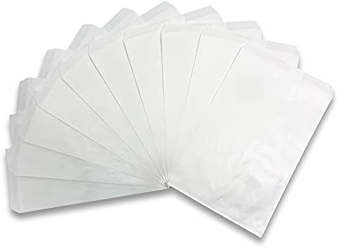 888 הצג ארה ב, בע מ 25 יחידות של 4 איקס 6 שקיות מתנה נייר לבן רגיל-קניות / מכירות / לשאת שקיות
