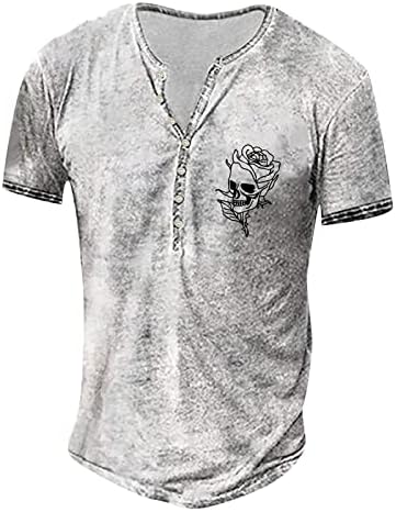 פוקסיה אימון חולצות גברים של קיץ רטרו ישן בסיסי כפתור לכייס קטן הדפסת קצר שרוולים חולצה קצר שרוולים