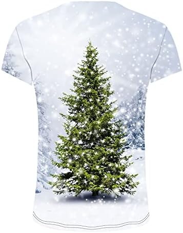 Beuu חייל חג המולד חולצות שרוול קצר עבור גברים, עץ חג המולד מודפס