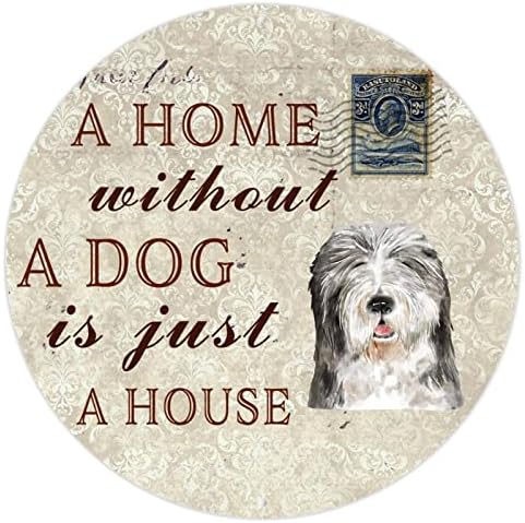 כלב מצחיק מתכת פח שלט בית ללא כלב הוא רק בית במצוקה עגולה כלב הדפסי כפה שלט עם כלב מחמד ציטוט מתכת הדפסת חיות מחמד כלבים עיצוב