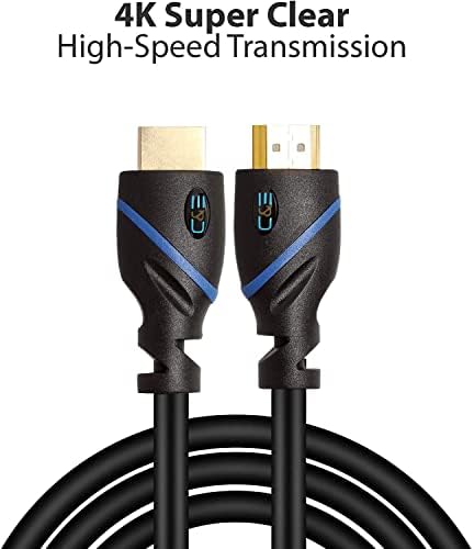 כבל HDMI במהירות גבוהה של 50ft זכר לזכר עם Ethernet Black תומך 4K 30Hz, 3D, 1080p ו- Audio Return CNE01883