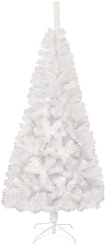 עץ חג המולד המלאכותי של Gecheer עם טיפים ססגוניים לבנים 94.5 PVC, הפוך את החלום לחג המולד למציאות, קישוט חג המולד