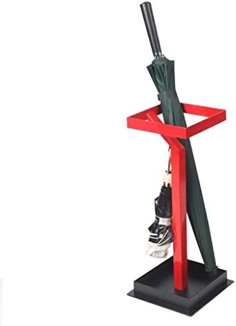 מטריית Fizdi מחזיק מעמד ברזל מתלה מתלה דקו מטריית מתכת סלסלת סל אחסון כניסה למקלות הליכה מטריות מודרניות פשוטות/אדומות
