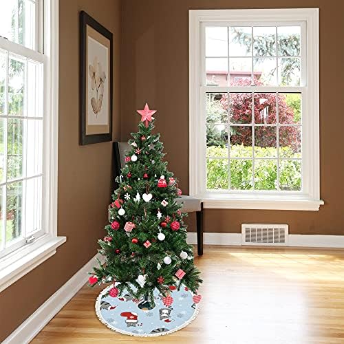 חצאית עץ חג המולד של ואנטסו חתולים חמודים של חג מולד חמוד חצאית עץ חג המולד עם מחצלת עץ ציצית לעיצוב הבית
