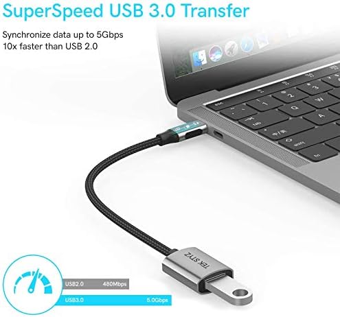 מתאם Tek Styz USB-C USB 3.0 עובד עבור Sony Xperia 5 II OTG Type-C/PD זכר USB 3.0 ממיר נקבה.
