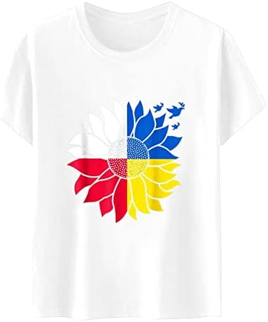 וחולצה אוקראינית חולצה מודפסת גברים דגל T צמרות שרוול קצר נשים צמרות חמודות לנשים לנשים קיץ