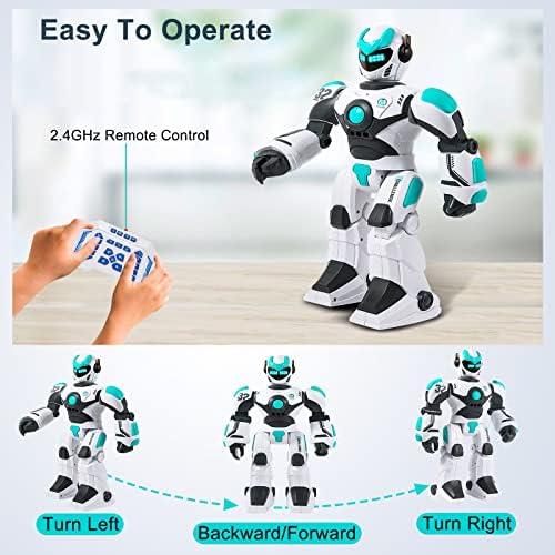 Hpromot RC Robot Toy לילדים צעצוע רובוט שלט רחוק, חישת מחווה חכמה נטענת וניתן לתכנות רובוט רוקד רוקד שירה מתנה של צ'ירסטמות