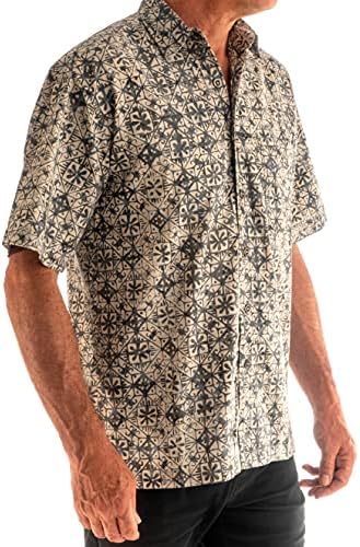Johari West, חולצת הכותנה של שרוול הקצר של הוואי כותנה לגברים