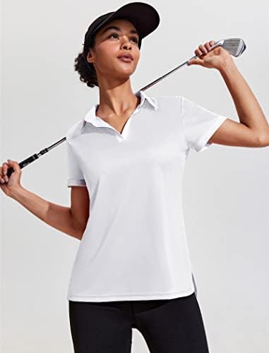חולצת גולף לנשים COORUN חולצת פולו שרוול קצר חולצת צוואר צוואר אתלטים מהיר יבש UPF 50+ חולצות טניס עם צווארון