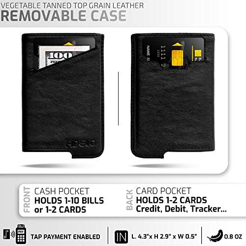 פידלו מינימליסטי ארנק לגברים - חסימת צצים ארנק כרטיס אשראי מחזיק, ארנק דק לגברים 6063 אלומיניום ארנק עם כרטיס קליפ