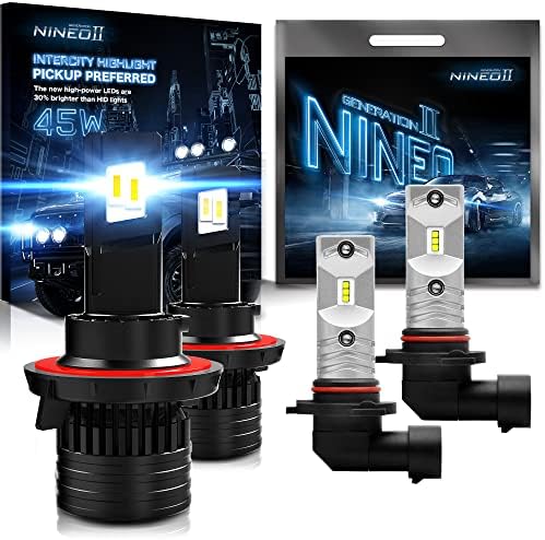 Nineo H13 נורות LED ו- H10 LED FOG FURB COMBO