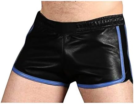 מכנסיים קצרים של עור PU לגברים נוזלים מכנסיים קצרים ויבשים מהירה פעילה עם כיסים לפיתוח גוף שיפור כיס מכנסיים קצרים
