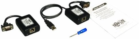 טריפ לייט VGA מעל CAT5 / CAT6 Extender, משדר ומקלט, USB Powered, 1920x1440 בשחור של 60 הרץ שחור