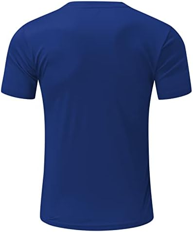 חולצות טריקו של שרוול קצר של HDDK לגברים, קיץ אמריקה חופש חופש הדפס צוואר צוואר אופנה מזדמן צמרות טי רופפות
