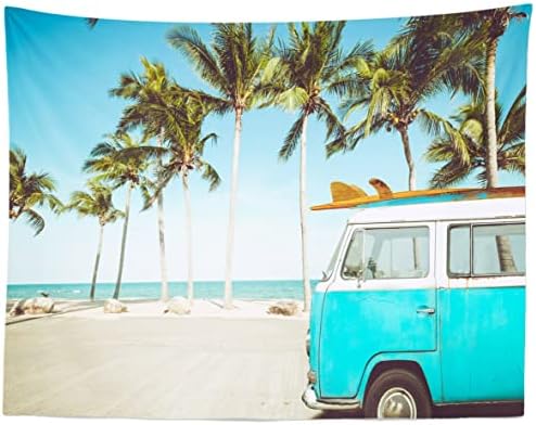בלקו 10 על 8 רגל בד טרופי חוף רקע בציר רכב בחוף עם גלשן גלישה רקע קיץ הוואי לגלוש צילום רקע עבור ואאו מסיבת קישוט