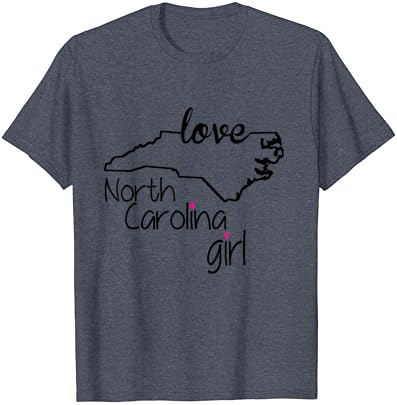 חולצת טש חולצת קרוליינה צפון קרוליינה אהבה