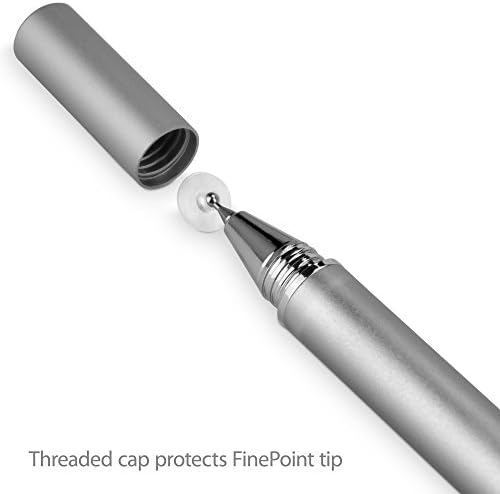 עט חרט בוקס גרגוס תואם ל- Atoto F7 Pro - Finetouch Capacitive Stylus, עט חרט סופר מדויק עבור Atoto F7 Pro - Metallic Silver