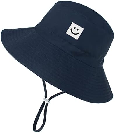 Zando Baby Baby כובע פעוט פעוט כובע דלי פנים סמיילי UPF 50+ הגנת שמש כובע דלי חוף לתינוק