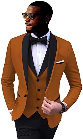 חליפות גברים של Rdzding Blazer 3 חתיכות מכנסי אפוד דקיקים חליפה כושר חליפה טוקסידו אפריקני מטפלים של חטני המסיבה